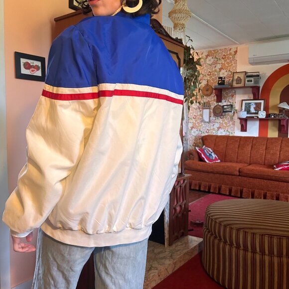 1980s Color blocked Mobil Racing jacket with Terry cloth lining - from HDT appar - Picture 6 of 13